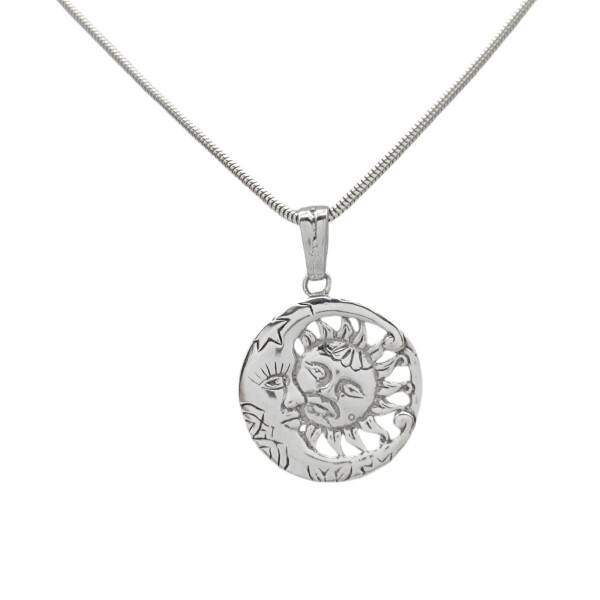 Dije Colgante Sol y Luna-Plata 925-Sin Piedra-CP3815 sinpiedra