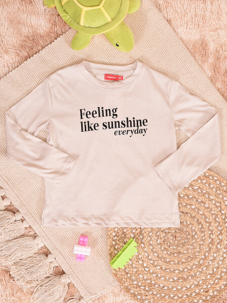 REMERA PHRASES BEIGE