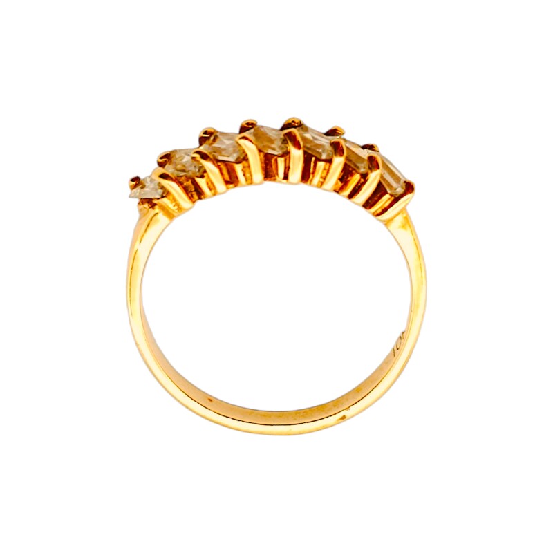 Anillo Baguette-Oro bajo-Piedra Zirconia-AN8035 conpiedra