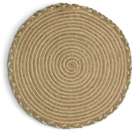 Mantel individual TETTEGRAS Ø37 natural/verde SDP peso: 0.3