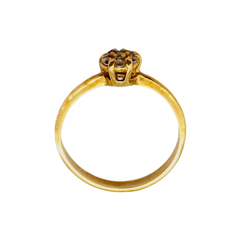 Anillo Flor-Oro bajo-Piedra Zirconia-AN8090 conpiedra