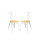 Silla Tolix Metálica pack 2 unidades Vintage Blanco