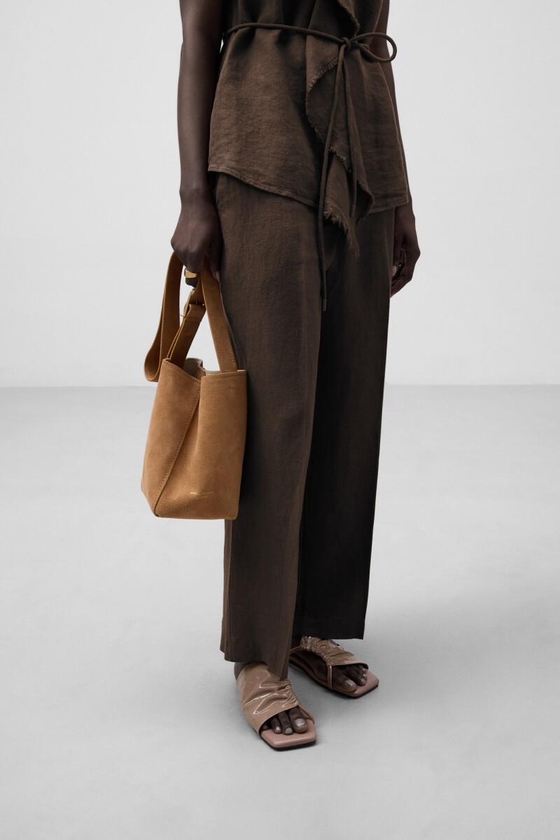 PANTALÓN LINO Marron