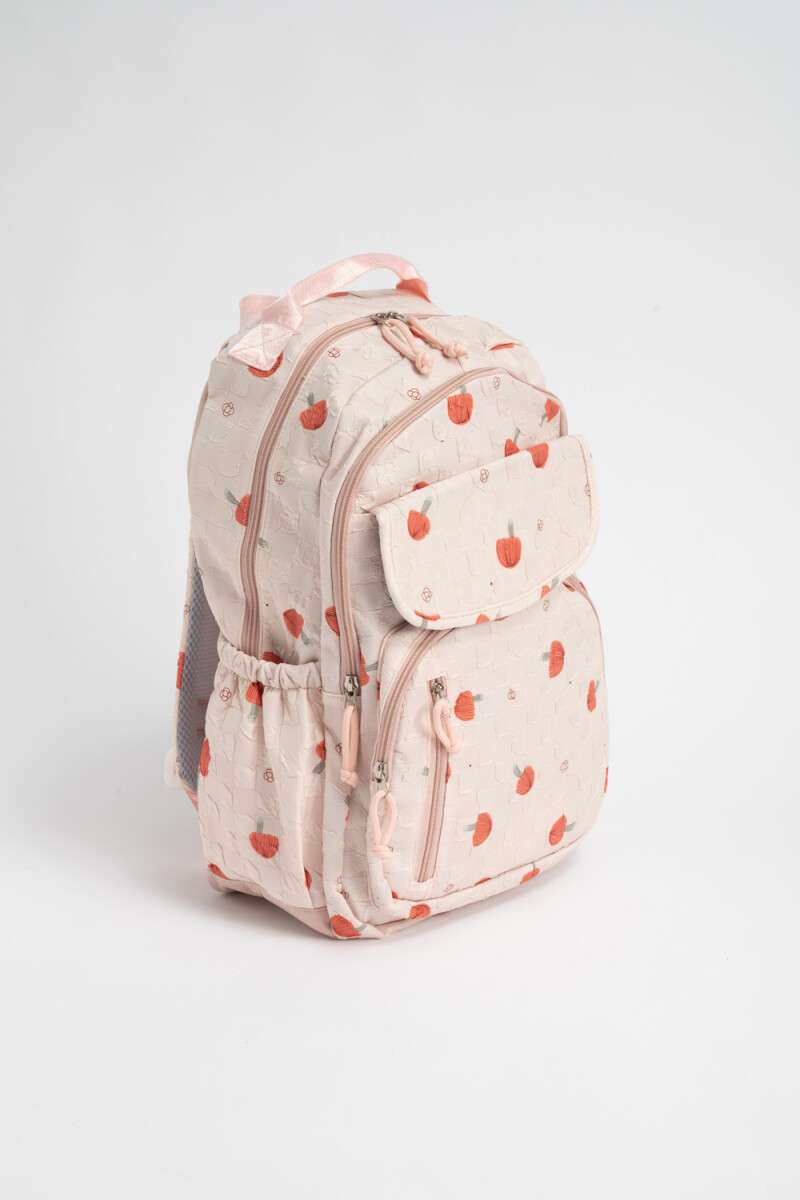 Mochila - Flores Blanco 