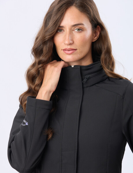 CAMPERA DE NEOPRENO CON CAPUCHA Negro