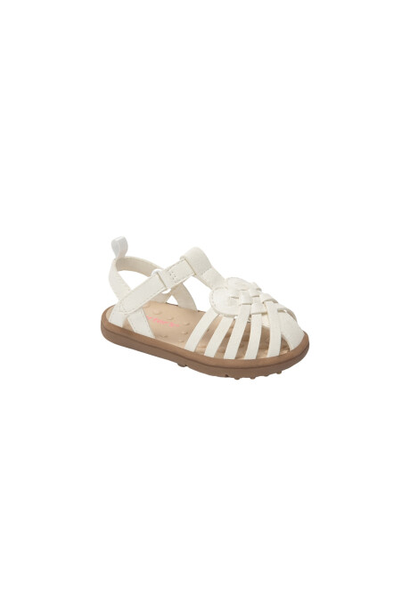 Sandalias con velcro y brillo, blancas Sandalias con velcro y brillo, blancas