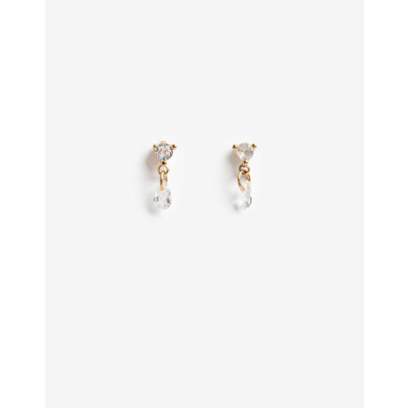 Aros Con Cubic Zirconia Dorado