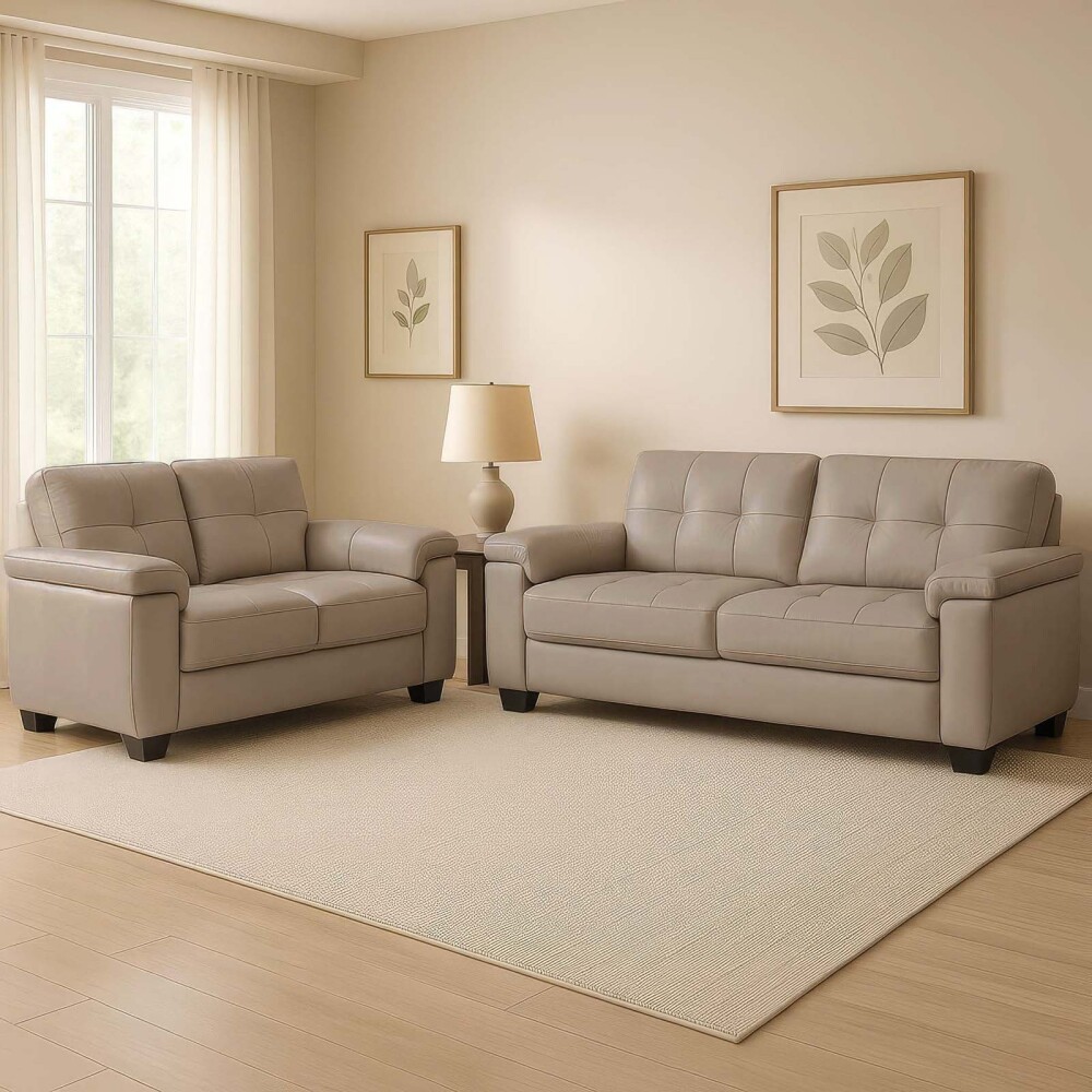 JUEGO - DE SILLONES TELA LUARES TAUPE 3 + 2 CUERPOS