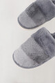 Pantufla stripes Gris melange