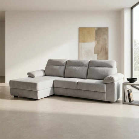 Rinconera Owen - Tela Microfibra - Chaise izquierdo 12073 (Greige)