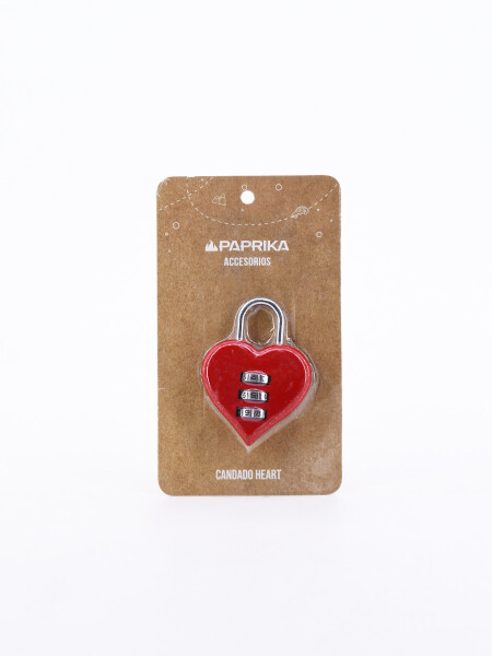 CANDADO HEART ROJO