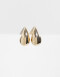 Aros Colgantes Cortos Metal Aros Gota Chunky Grandes - Dorado
