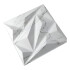 Revestimiento de Pared Panel 3D PVC 50x50cm Flor Simétrica Diseño Mármol Oscuro