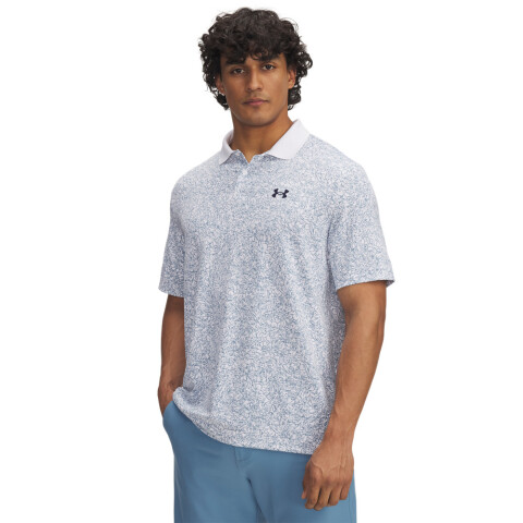 UA Matchplay Printed Polo-BLU WHT-110