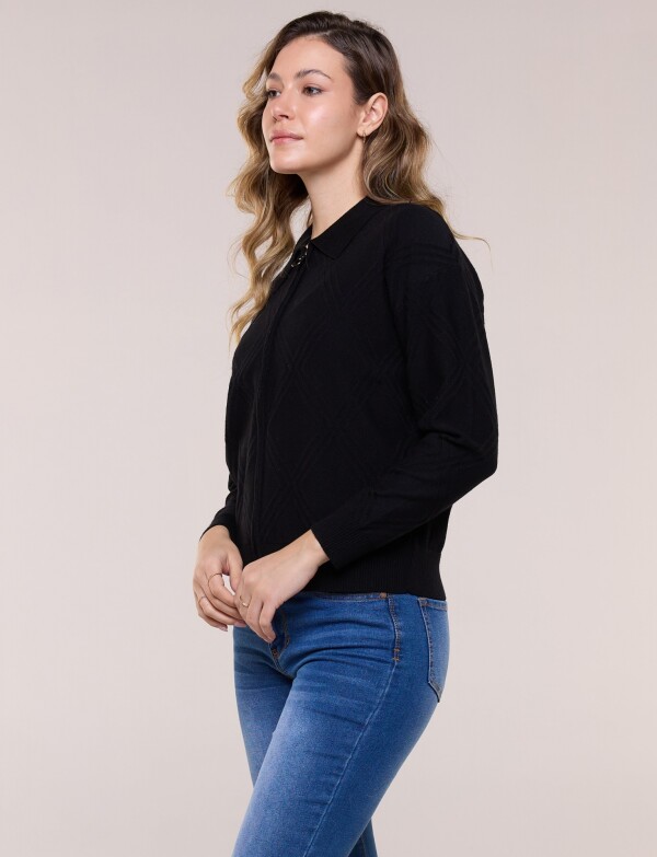 Cardigan Rombos NEGRO