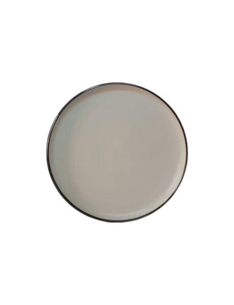 PLATO DE POSTRE CERAMICA D20CM BLANCO B/MARRON PLATO DE POSTRE CERAMICA D20CM BLANCO B/MARRON