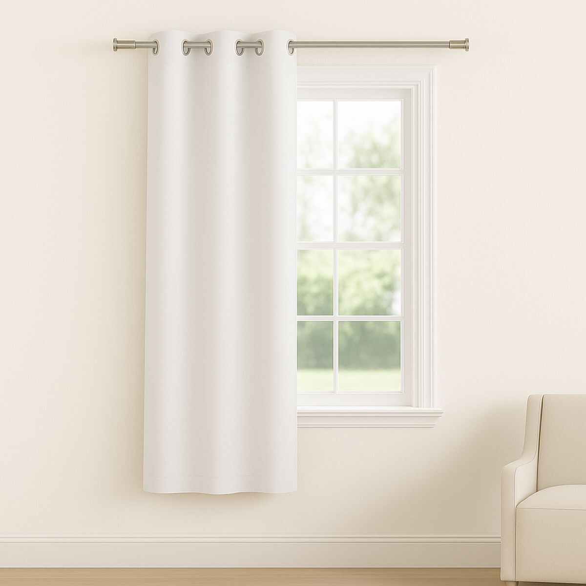 Cortina 100% Blackout 1 paño 135 x 220 - BLANCO 