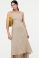 VESTIDO LARGO Camel