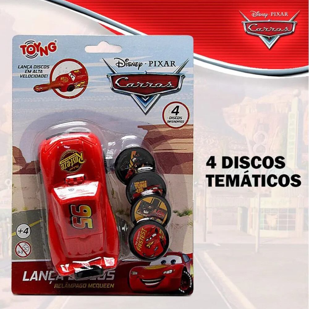 LANZADISCOS MCQUEEN CON 4 DISCOS única