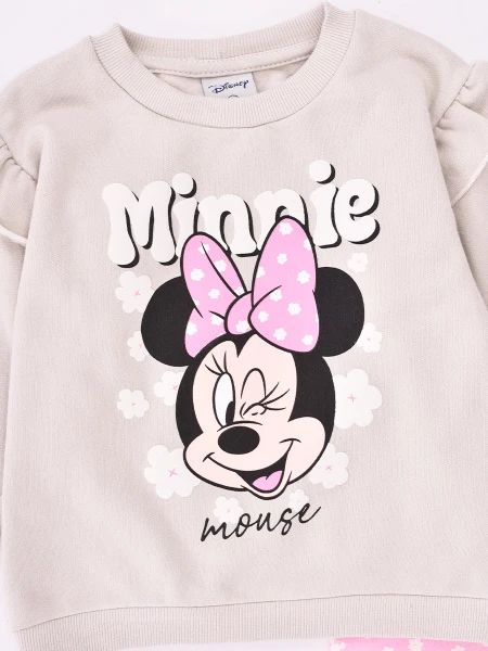 CONJUNTO MINNIE FLOWERS BEIGE OSCURO