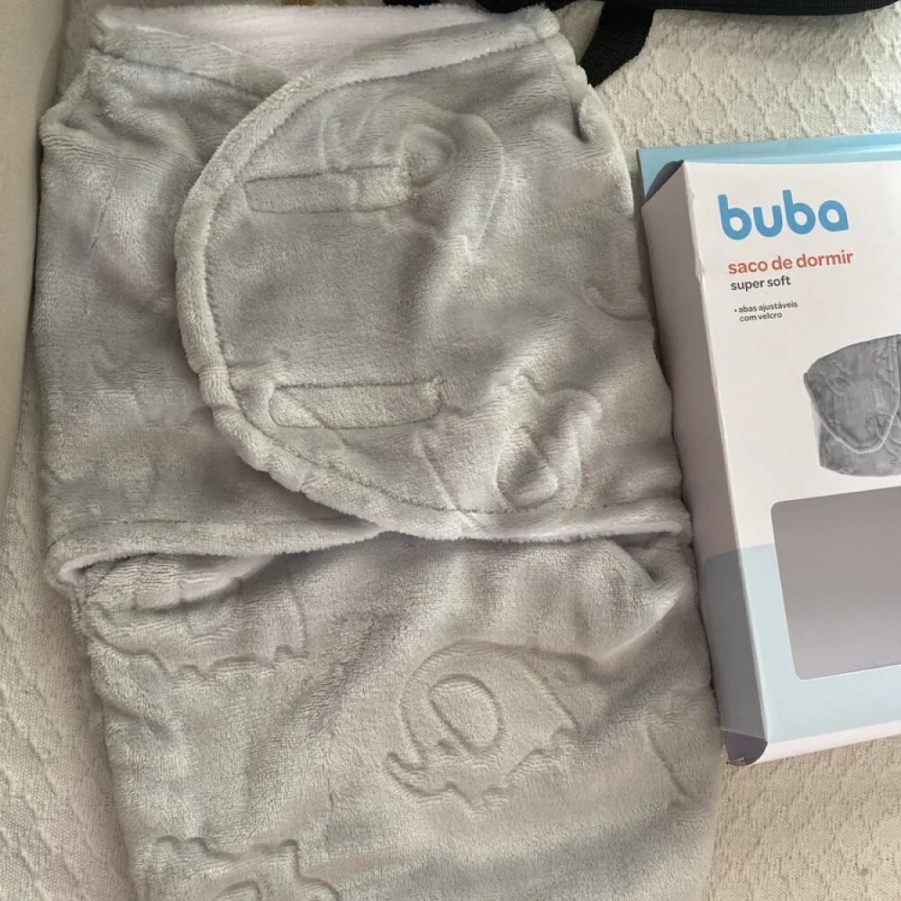 Sobre swaddle de dormir BUBA para bebe gris