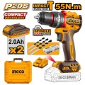 ATORNILLADOR PERCUTOR 2 BATERIAS 20V + CARGADOR Y MALETIN CIDLI20558 - INGCO ATORNILLADOR PERCUTOR 2 BATERIAS 20V + CARGADOR Y MALETIN CIDLI20558 - INGCO