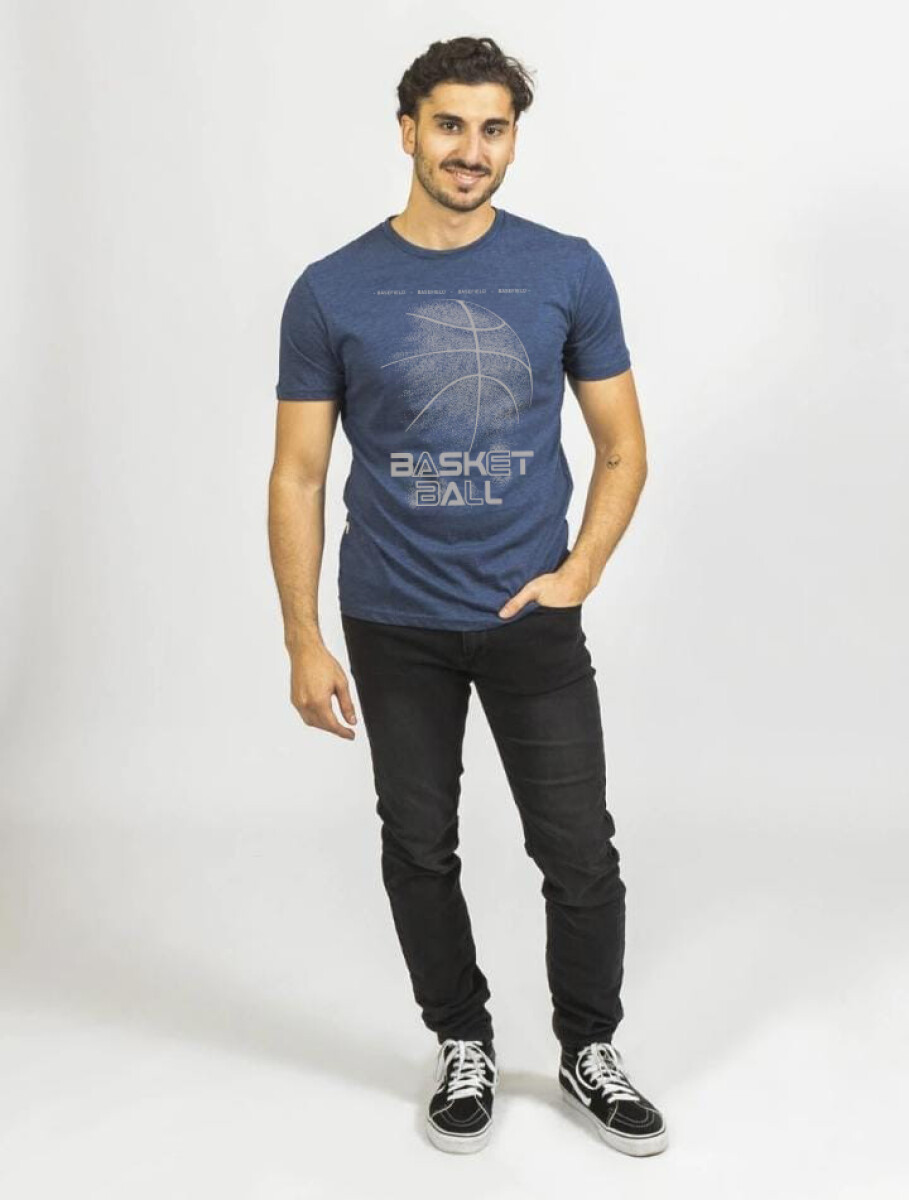 T-Shirt Print Basket - Denim 