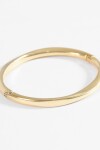 Pulsera rígida ajustable acero dorado