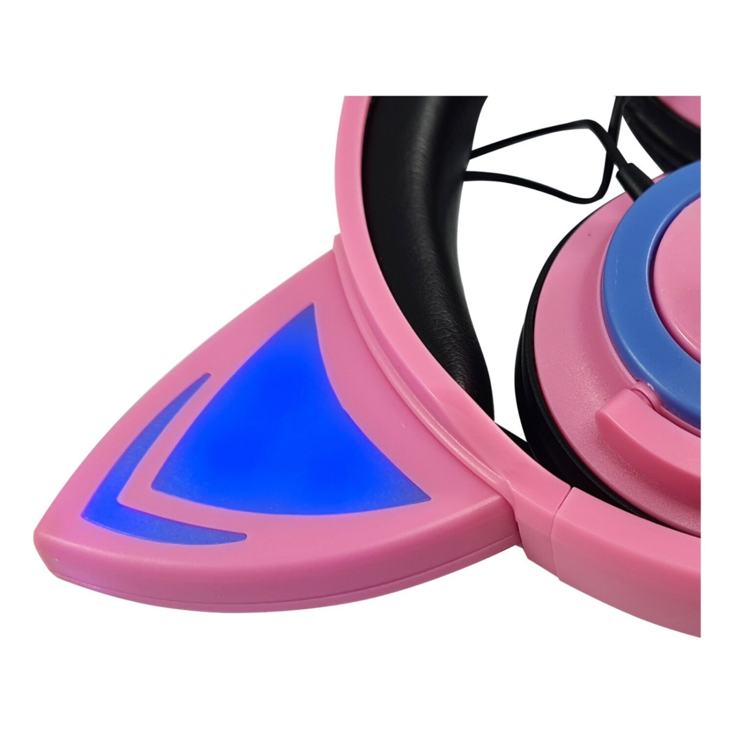 Auriculares Infantil Orejas Gato Luces Led Premium Niñas - Color Variante  Rosa azul — Atrix