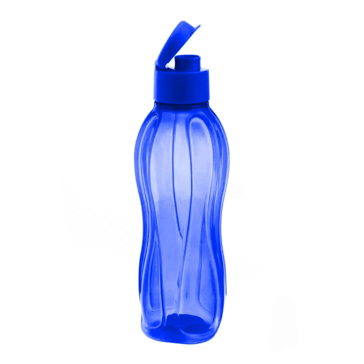 Botella caramañola plástica con tapón 600 ml - AZUL 