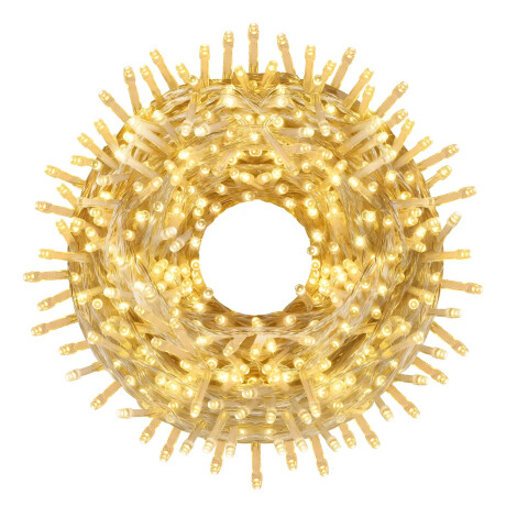 Guía Luces Navideñas 30mt Luz Led Cálida Exterior Guía Luces Navideñas 30mt Luz Led Cálida Exterior