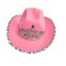 Gorro Cowboy Con Corona y Luz Rosa