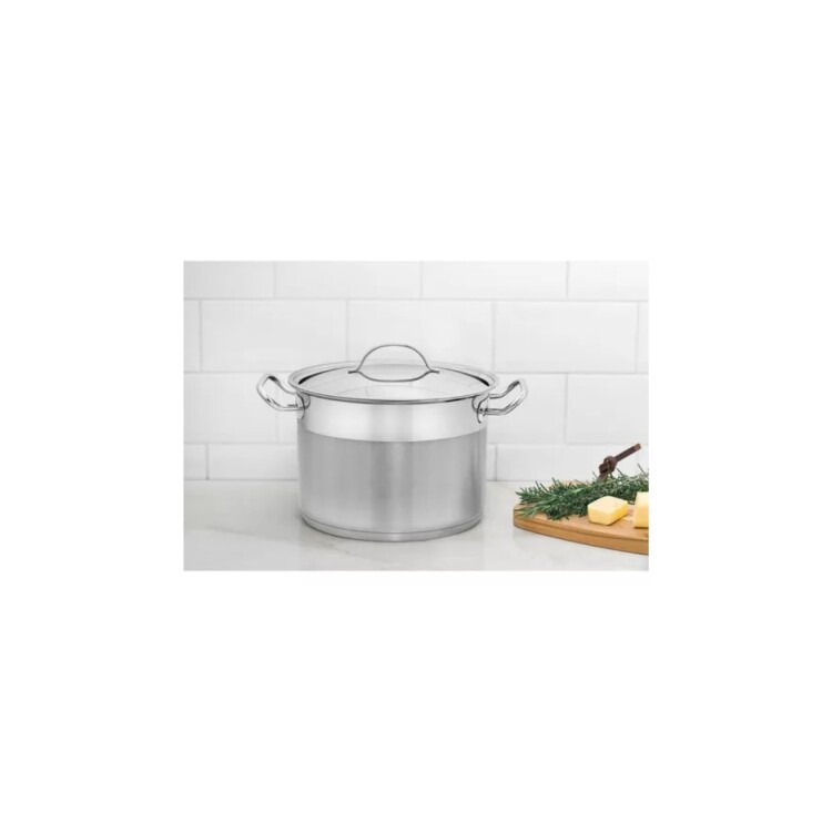 OLLA ALTA PROFESIONAL TRAMONTINA 24CM 7,8 LITROS PLATEADO