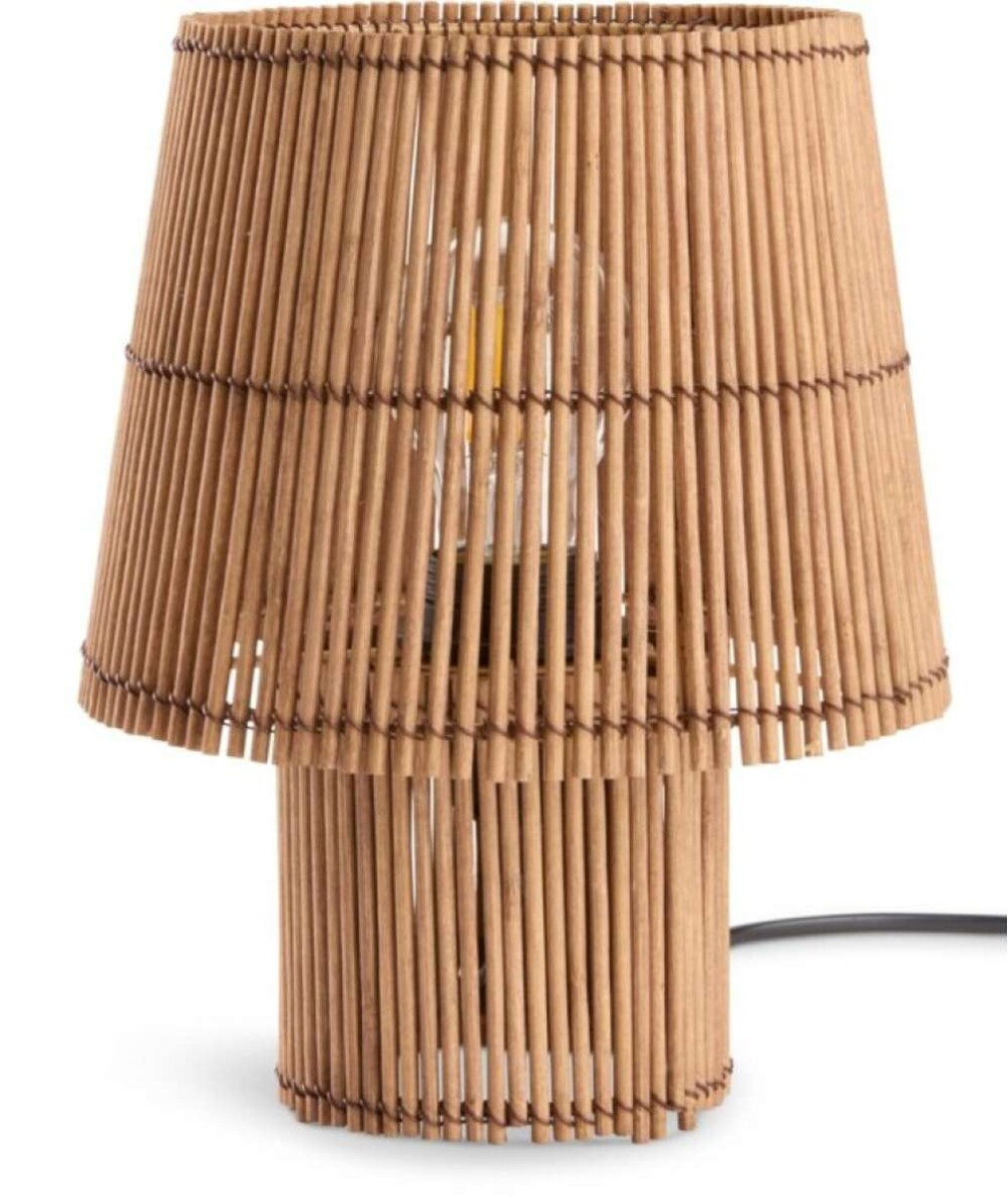 Lampara De Mesa Hannibal Ø19Xh25 Cm - Bambu 