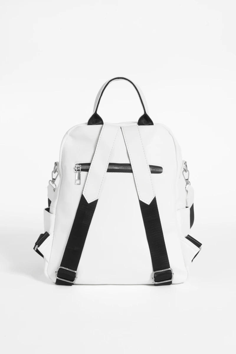 Mochila llavero cordón blanco