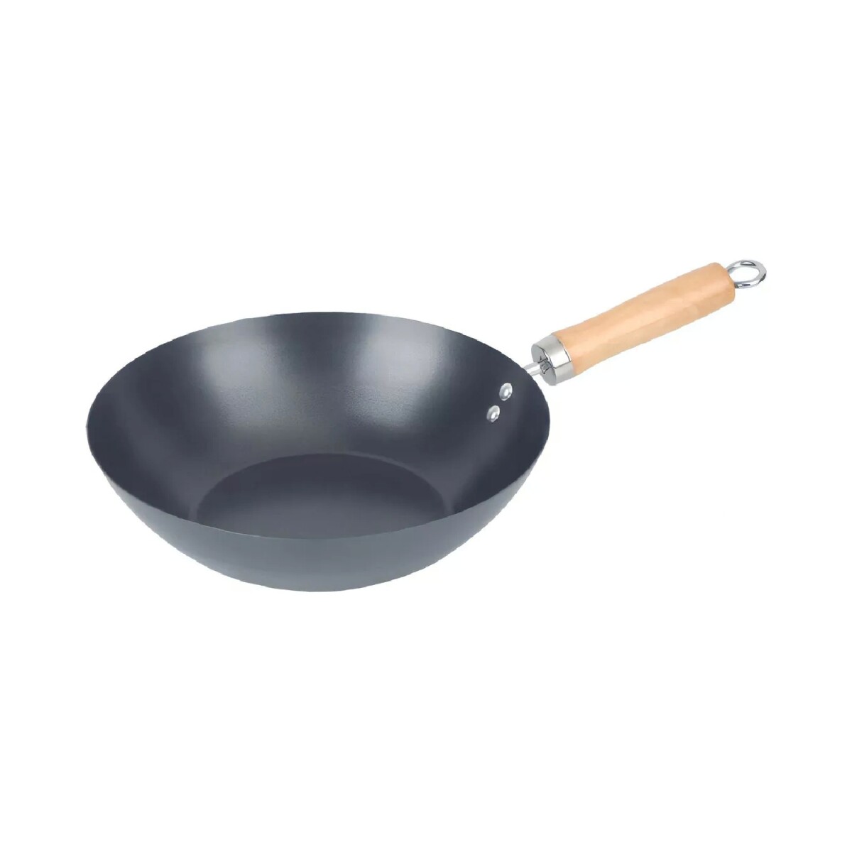 Wok antiadherente Cuori en acero de carbono y mango de madera 28cm 