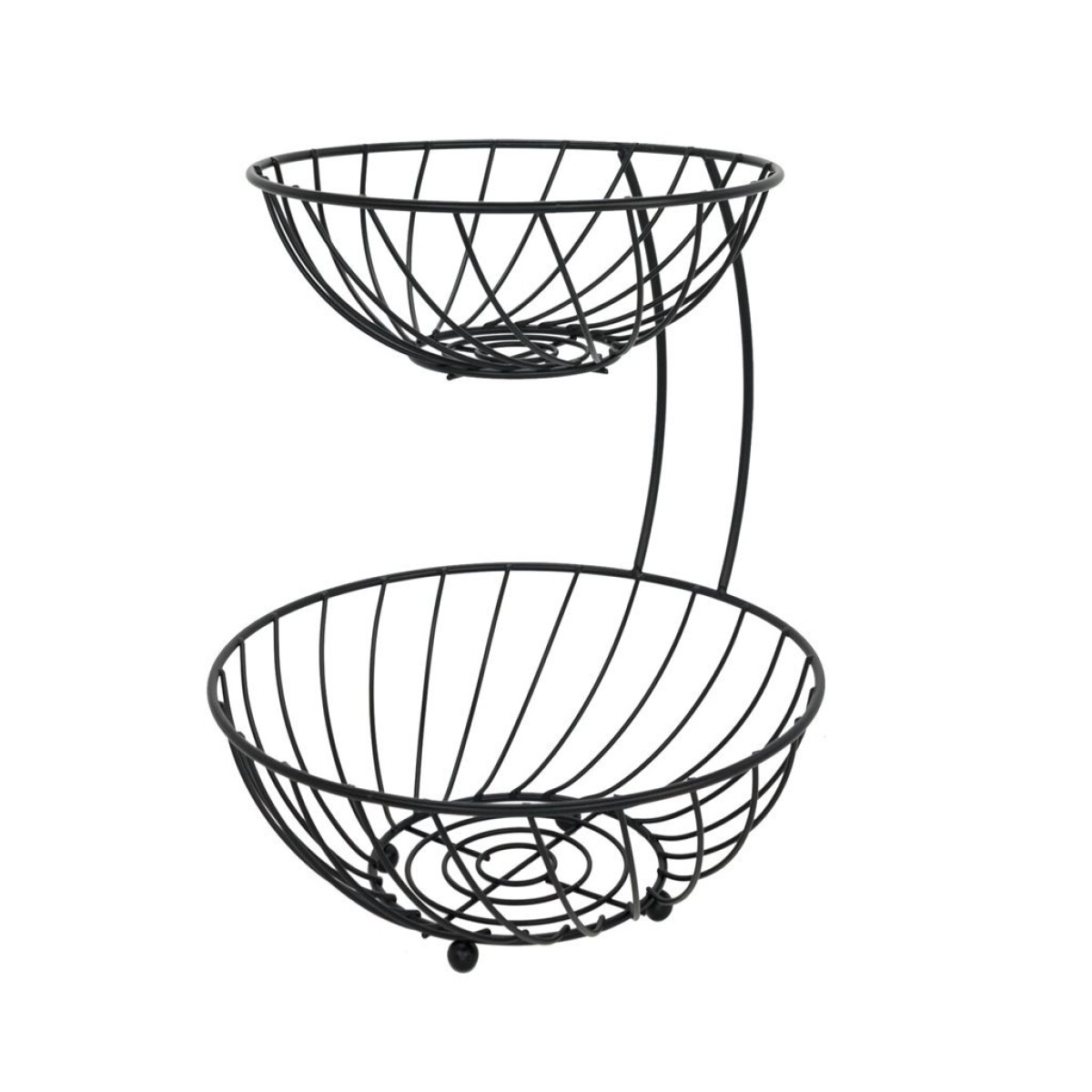 FRUTERO METALICO NEGRO 2 NIVELES D22+DIA26X32.3HCM 