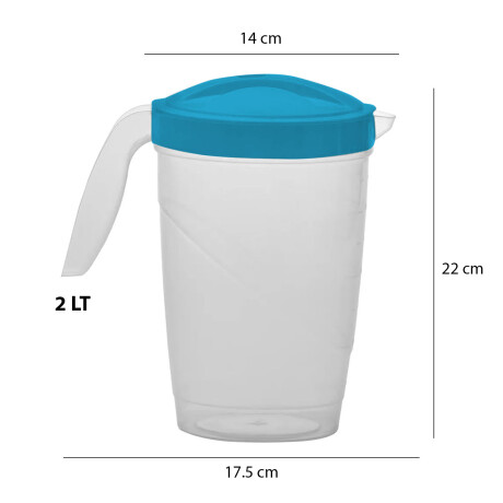 Jarra Plástica Paramount 2Lt con Tapa Pico Vertedor y Asa Azul