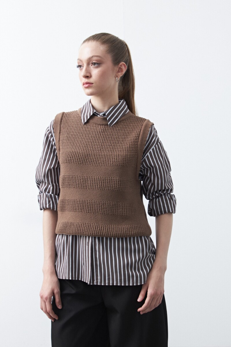 CHALECO RUBY - Café 