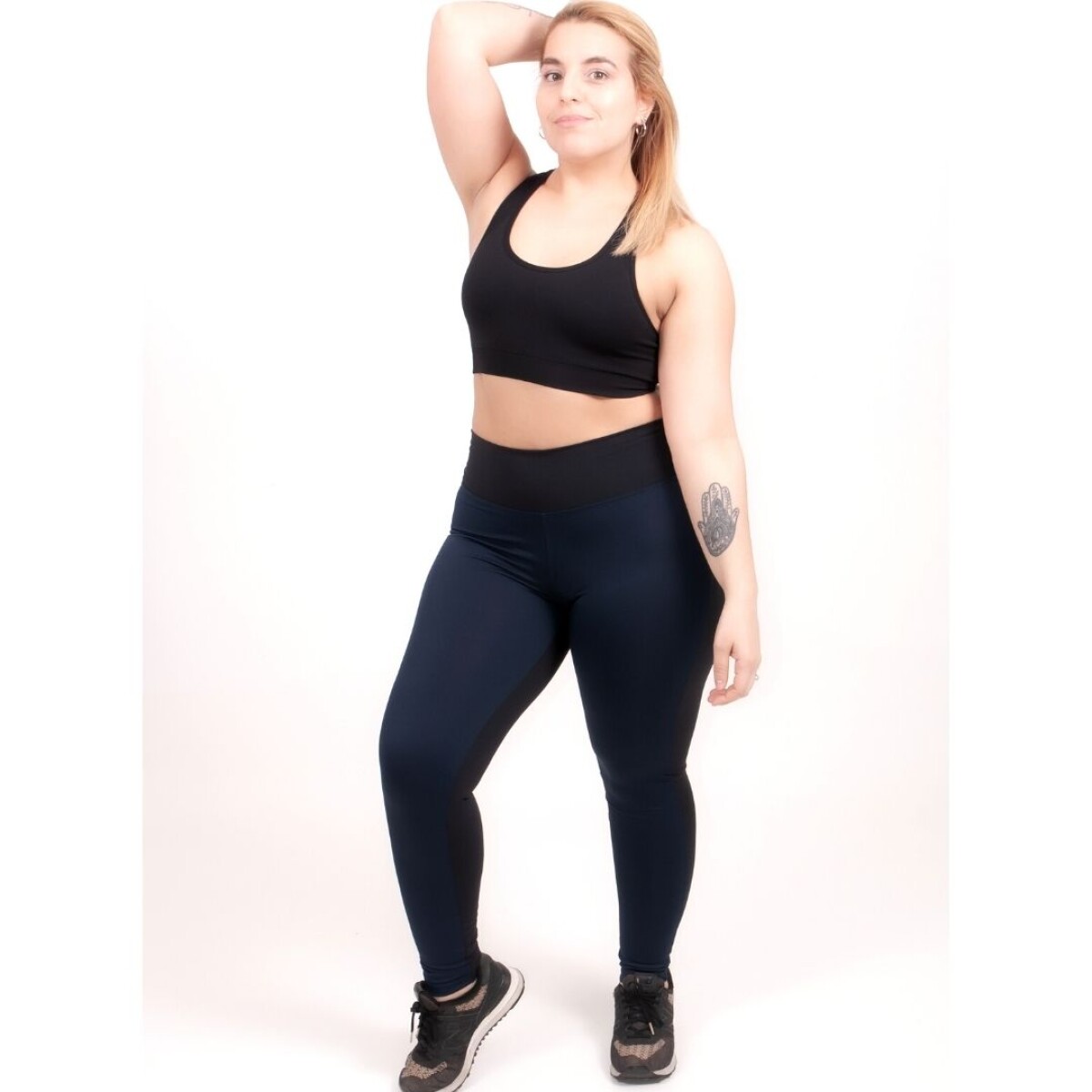 CALZA LEGGIN BICOLOR LISA - AZUL 