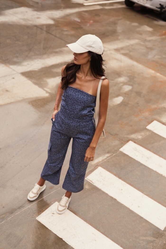 ENTERIZO MIRENA LEOPARD DENIM ENTERIZO MIRENA LEOPARD DENIM