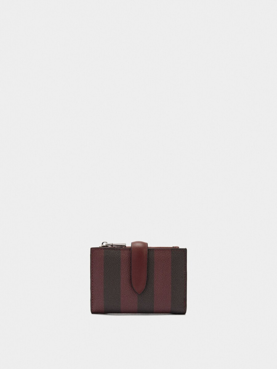Cartera Con Rayas S burdeos