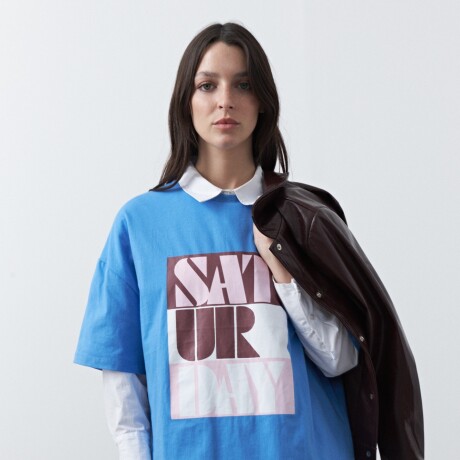 REMERA ERICA PRINTED Azul Regata