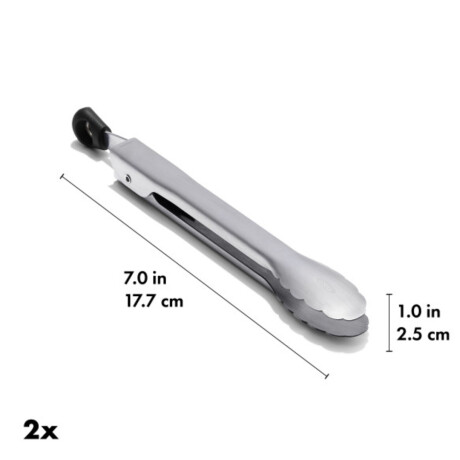 Juego de 2 Mini Pinzas OXO Acero Inoxidable