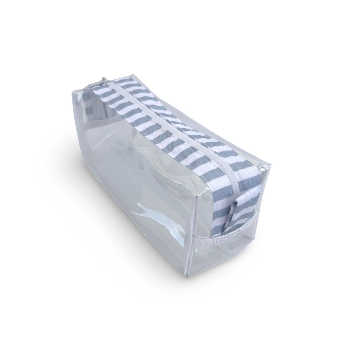 Cartuchera Boxy - Rayas Celeste 