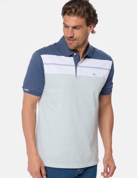 POLO JERSEY RAYADA Azul