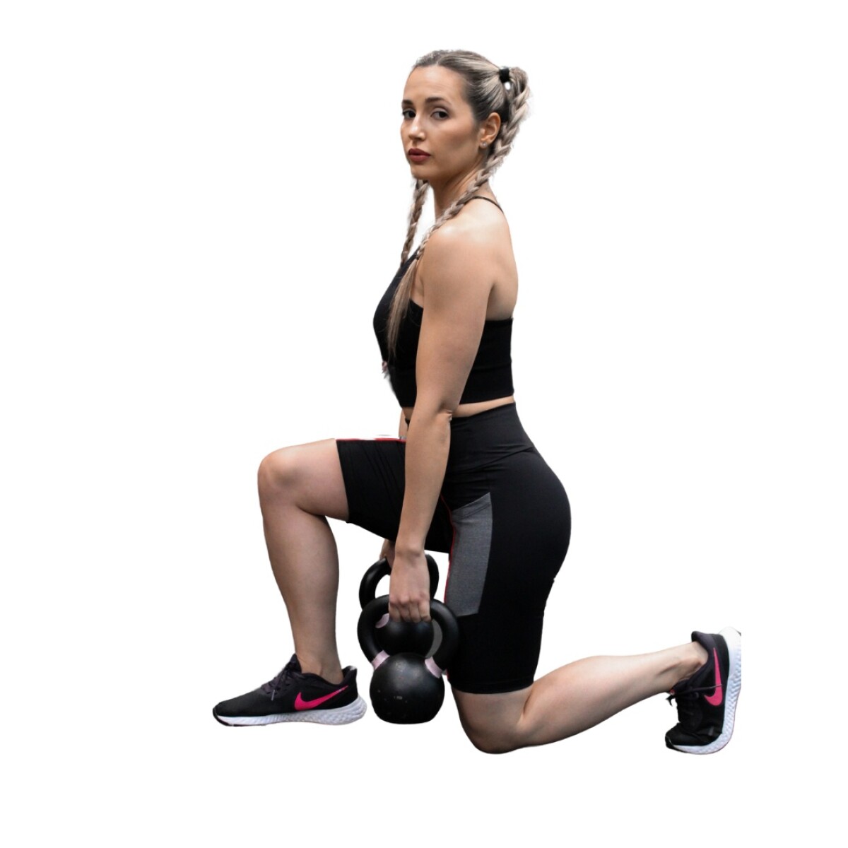 CALZA CICLISTA POWERFIT CON BOLSILLOS - NEGRO 