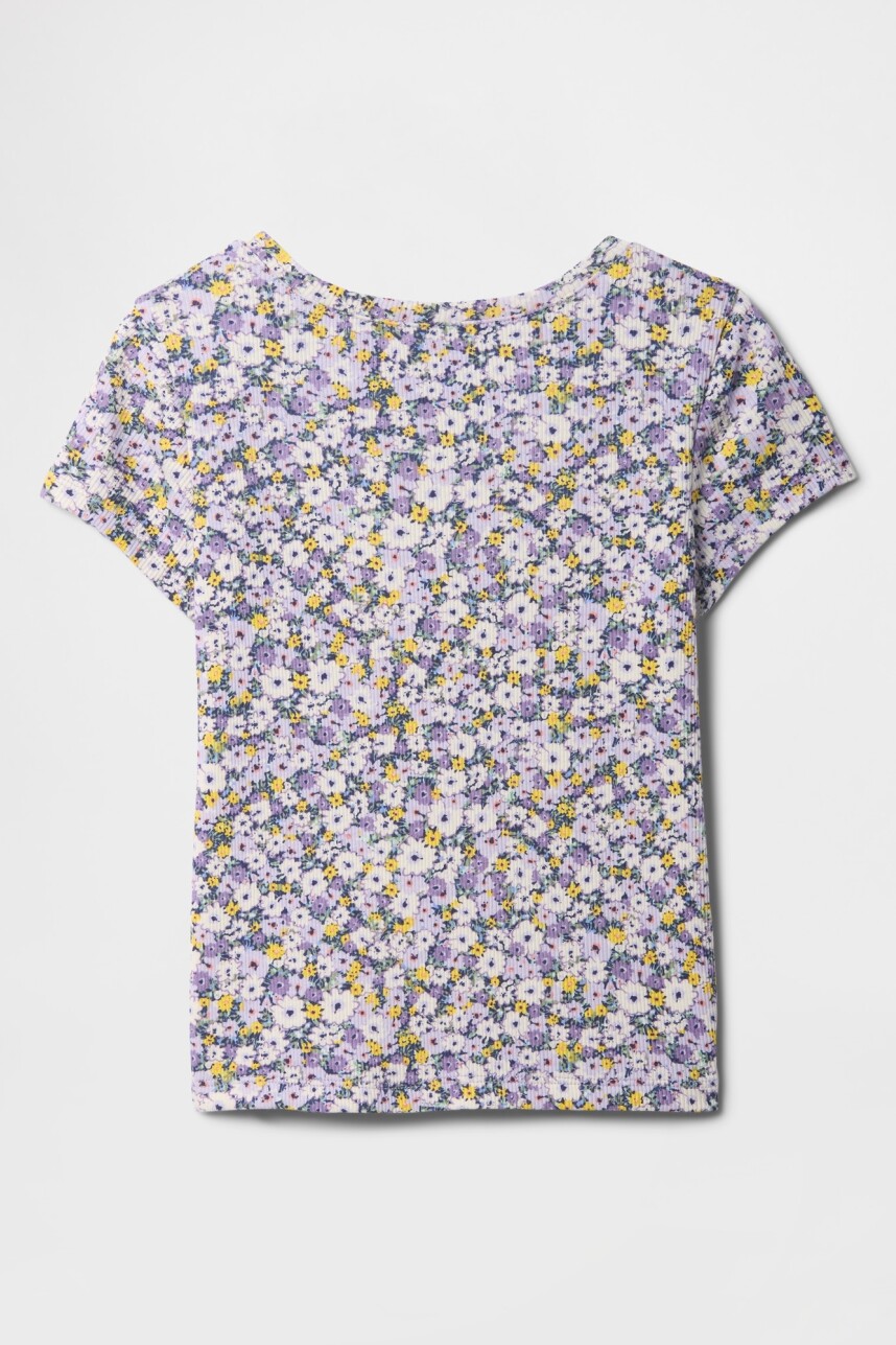 Remera Rib Toddler Niña Multi Floral
