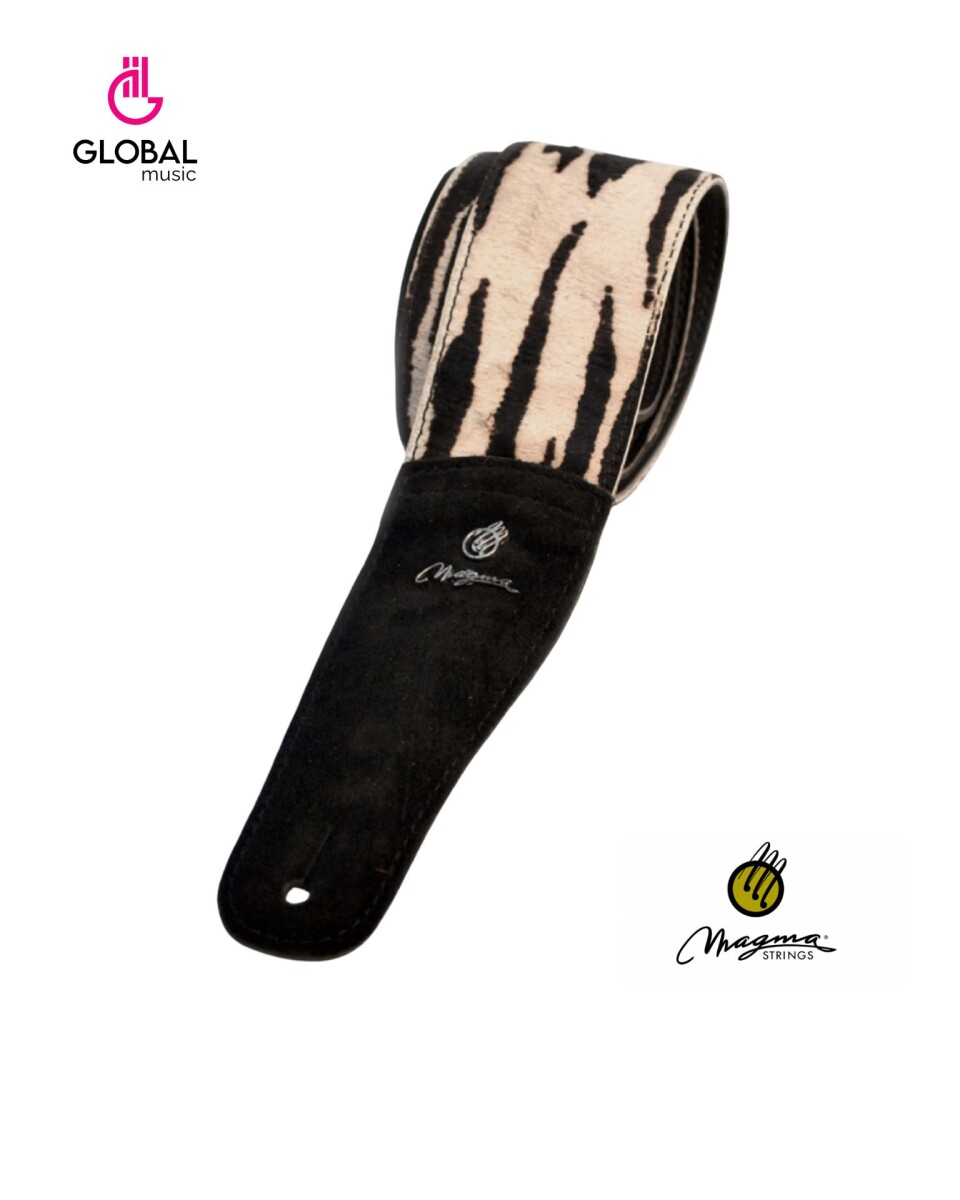 Correa Para Guitarra De Piel Imitacion Cebra 07ma01z 