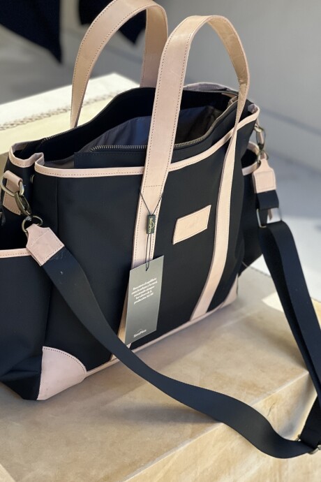 Mommy´s Bag Sport Negro Cuero Claro